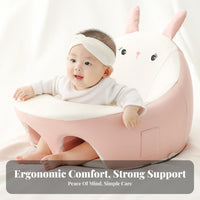 Anti-Tip Safety Inflatable infant Sofa Ergonomic Support Sit-Training Chair Skingentle Infant Floor Seat BPAsafe for Babies 4 months+, New Parents, Toddlers, Feeding Time, play session, Playroom, Living Room