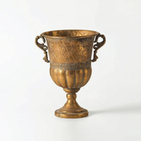 Urn Vase with Handles Vintage Metal Urn Vase Decorative for Home Stylists, Weddings, Table Tops
