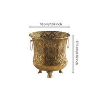 Lace Iron Flower Pot Hollow Vintage Iron Planter Pot Retro Shabby Planter