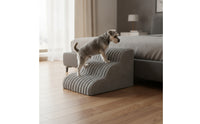 Pet Stair Ramp Compact Dog Ramp with Washable Cover Stable Steps for Sofa, Living Room