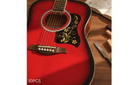 10 Pieces Guitar Pickguard Decorative Acoustic Guitar Pickguard Replacement Pick Guard for Students