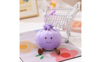 Soft Dumpling Fuzzy Keychain Handheld Size Fuzzy Dumpling Keychain for Keys, Bags