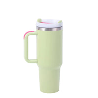 Insulated Tumbler with Handle Large Capacity Tumbler with Handle Portable Vessel for Commuters, Road Trips