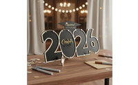 Graduation Sign Board Tabletop Display Graduation Autograph Board Wood Desktop Ornament for Ceremony