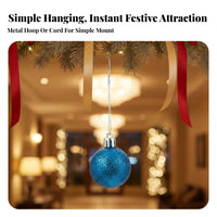24 Pieces Miniature decoration sphere Set sparkling Finish Tree Trimming Mini Size