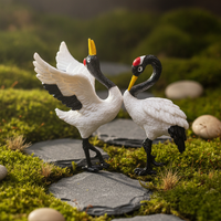 Miniature Crane Figurines for Micro Landscape Decor