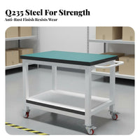 Anti Tool Cart 360-Degree Rotating Casters Multi-Tier Service Cart with Wheels Commercial Grade Rolling Repair Trolley for Technicians, Factory
