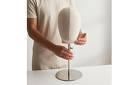 Cloth-Covered Mannequin Head Stand Detachable Pinning-Friendly Mannequin Head Cloth-Like Display Model