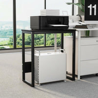 Space-Saving Wheeled Computer Tower Shelf Multi-Functional Printer Stand Mobile Design Office Furniture Lockable Casters for Students, PC gaming enthusiasts, Study Room, Under Desk, Bedroom