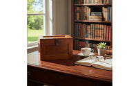 Vintage Wooden Storage Box Lockable Retro Decorative Storage Case Vintage Treasure Chest Multipurpose Retro Jewelry Organizer