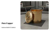 Long-Lasting Ignite-Resistant-Proof Copper Pail Wear-Resistant Heavy-Duty Copper Pail Rivet Reinforced Anti-Static Oil Pail for Oilfield Workers Plant Operators, Workshops