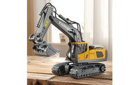 Excavator with Alloy Scoop 1:20 Scale Wireless Control Excavator RC Digger 11-Function Digger Tracked for Children, Indoor Play