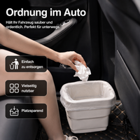 Large Car Trash Can for Families, Foldable Car Trash Can, Space-Saving Waste Container for Trunk, Mobile Trash Can with Bag Holder