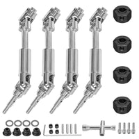 4 Pieces Drive Shafts with Heavy Reinforced Drive Shafts Stainless Steel Look Hardware for RC Hobbyists