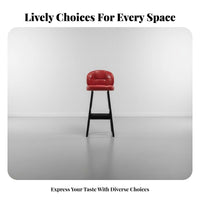 Modern Minimalist Design Upholstered High-Back Stool Sturdy Construction Counter Chair Ergonomic Design Seating Furniture Tufted Upholstery for Business Owners, Restaurant Guests, Cafe, Reception Desk, Kitchen Island, Office