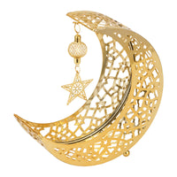 Moon Tray with Star Charm Multipurpose Display Holder Versatile Ornament for Eid