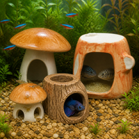 Aquarium Ceramic Hideaway Decor for Fish, Shrimp, and Turtles