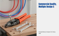 Ratchet Pressing Pliers Wrench, Large Opening, Professional Installation & Removal Tool, Commercial Grade