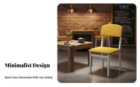 4 Pieces Easy To Clean Modern Dining Chair Thickened Seat Board Simple Backrest Chair Anti-Slip Foot Pads Restaurant Stool Welded Support Bar for Homeowners, Families, Business Owners, Cafe, Home, Hotel