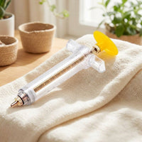 50ml Syringe with Metal Plunger, Clear Avian Feeding Tool for Parakeets, Includes Flexible Tubing and Spare Gasket, 3 Pieces