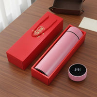 LED Display Vacuum Bottle Keeps Drinks Hot or Cold LED Temperature Display Bottle Leak-Resistant Smart Insulated for Professionals, Commuters