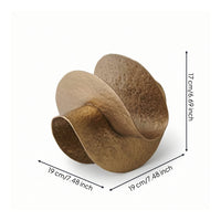 Bronze Abstract Interlocking Rings Sculpture Modern Interlocking Rings Sculpture Geometric Tabletop Decor Contemporary for Bookshelf