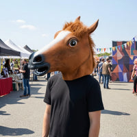 Horse Head Hood Realistic Horse Hood Cosplay Animal Hood for Adults, Cosplayers
