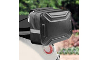 Hard Shell Scooter Rack Bag Water Resistant Rear Rack Bag Reflective Strip Two-Wheeler Accessory PVC Leather