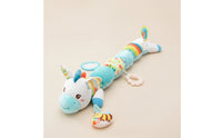 Stuffed Unicorn with Loop Soft Toy Unicorn Baby Comfort Toy Sensory Textured for Babies, Crib, Nursery