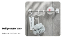 No-Drill Installation Wall-Mounted Towel Rack Easy to Install Adhesive Single Bar Rack Space-Saving Slipper Holder Waterproof for Apartment Dwellers, Homeowners, Behind Door, Small Areas, Dorm Room, Entryway