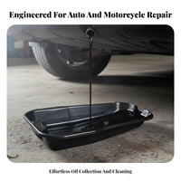 Oil Drain Effortless Drain to Clean Portable Oil Drain Pan Anti-Spill Spout Parts Cleaning Basin for Mechanics, Home Mechanics, Auto Repair Shop