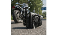 Motorcycle Saddlebag with Skull Symbol Punkaesthetic Biker Tool Bag Storage Pouch for Bikers
