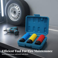 Heavy-Duty Lug Nut Socket Set Chrome-Molybdenum Steel Non-Marring Lug Nut Socket