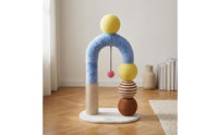 Arched Cat Scratcher Rounded Base Sisal Rope Cushioned Material Cat Furniture