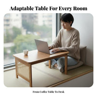 Space-Saving Foldable Bed Desk Multi-Functional Foldable Bed Tray with holders Multifunctional Floor Table Rounded Corners for Students, telecommuter Workers, Adults, Bay opening, Studying, Home Office, Dorm Room