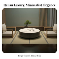 2 Pieces Round Nesting Table Set Light Luxury aesthetic Nesting Drum Tables Sintered Sta Top Household Furniture for Apartment Dwellers, Office, Bedroom