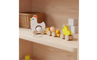 Educational Wooden Duck Pull Toy Parent-Child Interaction Pull-Along Duck Toy Motor Skill Development Screen-Unplugged Play for Toddlers, Babies