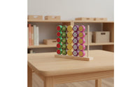 40 Pieces Wooden Fruit Stacking Game Early Educational Fruit Bead Stacking Toy Smooth Edges Wooden Lacing Beads for Young Children, Kids, Preschool
