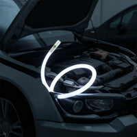 USB-C Rechargeable Flexible LED Work Light 3 Brightness Modes Mechanic Inspection Light High-Lumen Bendable Inspection Lamp Hands-Hands-Free for Roadside Repairs, Camping