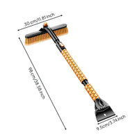 Foam Grip Car Windshield Winter Brush Black and Orange Telescopic Winter Shovel