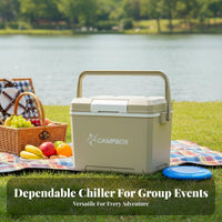 Portable Insulated Chiller Large Capacity Portable Ice Chest Insulated Food and Drink Chiller Keeps Hot or Cold Hard Shell Ice