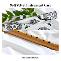 Chinese Flute Bag Scratch Protection Soft Flannel Flute Sleeve Prevents Cracking Shakuhachi Storage Bag for Instrumentalists, Performances