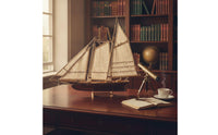 Wooden Sailboat Kit DIY Sailing Boat Model Cut for Desk, Adults, Beginners