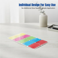 Writable Label Stickers, Name Tags, Colorful Marker Tabs, Multi-Size, Square, Barcode, Anti-Tamper, Office, School, Kids