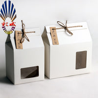 Kraft Paper Window Gift Box with Hemp Rope for Tea & Dried Goods