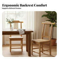 sturdy Wood Wooden spine supportrest Chair Chinese design Armless Wooden Side Chair No Assembly Required Dining Seat long-lasting Construction for Homeowners, Families, Restaurant Owners, Living Room, Kitchen