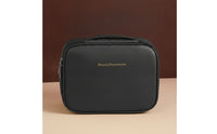 Makeup Bag with Brush Holder Zippered Makeup Case Travel Toiletry Bag Compact Organizer Sturdy for Travelers, Suitcase, Bathroom