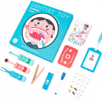 Educational Wooden Dentist Toy Set Role Play Dentist Toy Set Interactive for Preschoolers