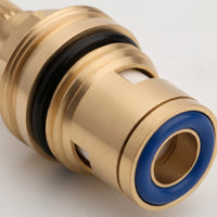 2 Pieces Hot and Cold Faucet Splined Faucet Valve Core Replacement with Threaded Collar for Kitchen Sink, Bathroom Tap