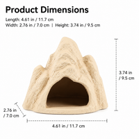 Creature Hide, Aquarium Hide, Aquarium Cave, Submersible Porous Shelter with Hiding Spots, Breeding Chambers, 2 Pieces